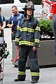 matt bomer fire fighter on white collar set 01