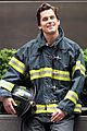 matt bomer fire fighter on white collar set 02