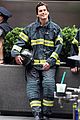matt bomer fire fighter on white collar set 06