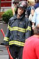 matt bomer fire fighter on white collar set 08