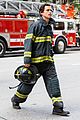 matt bomer fire fighter on white collar set 15