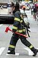 matt bomer fire fighter on white collar set 20