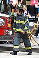 matt bomer fire fighter on white collar set 22