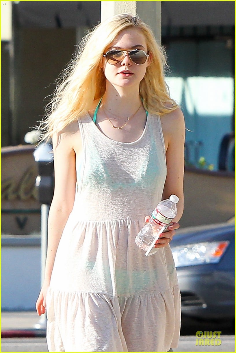 Elle Fanning Shows Bright Bikini In Sheer Dress Photo 2905222 Hot Sex Picture