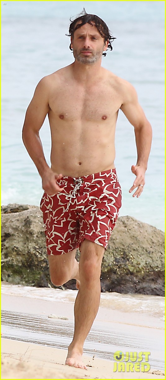 Andrew Lincoln Goes Shirtless for Caribbean Family Vacation! Photo