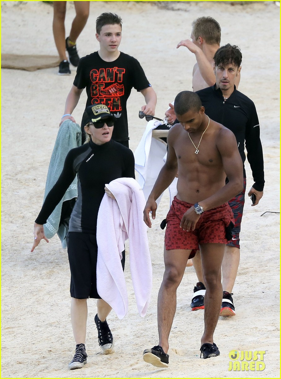 Madonna & Shirtless Brahim Zaibat Vacation with Her Kids: Photo 2930877