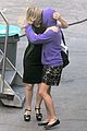 amy poehler playfully kisses aubrey plaza on parks rec set 16
