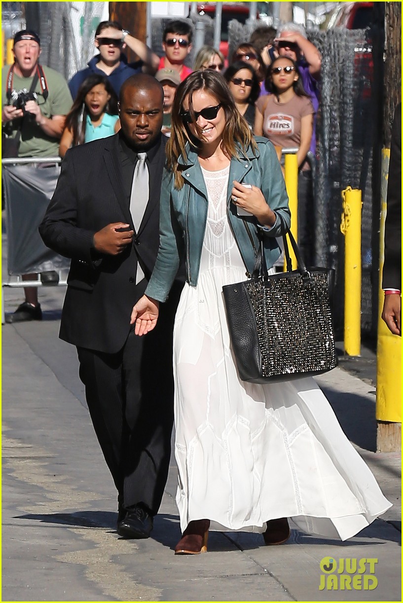 Olivia Wilde Supports Jason Sudeikis at 'Jimmy Kimmel Live' Photo