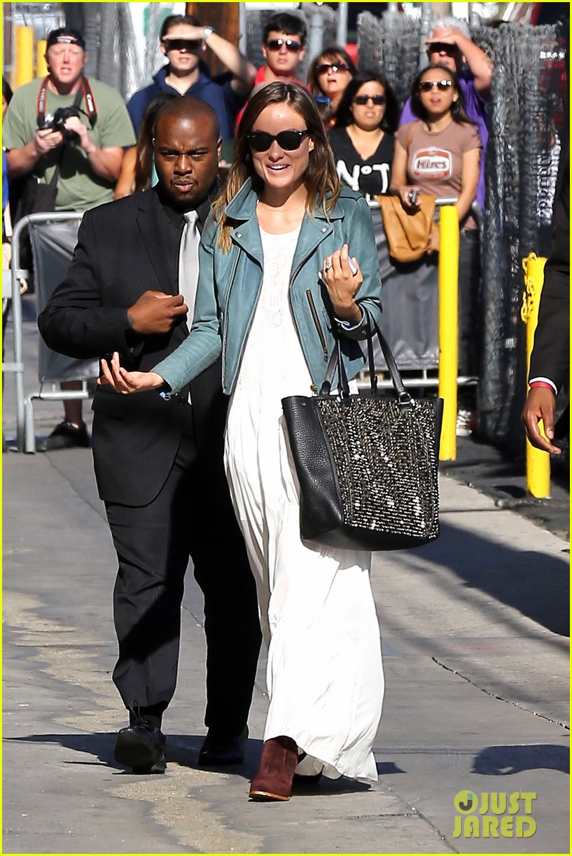 Olivia Wilde Supports Jason Sudeikis at 'Jimmy Kimmel Live' Photo