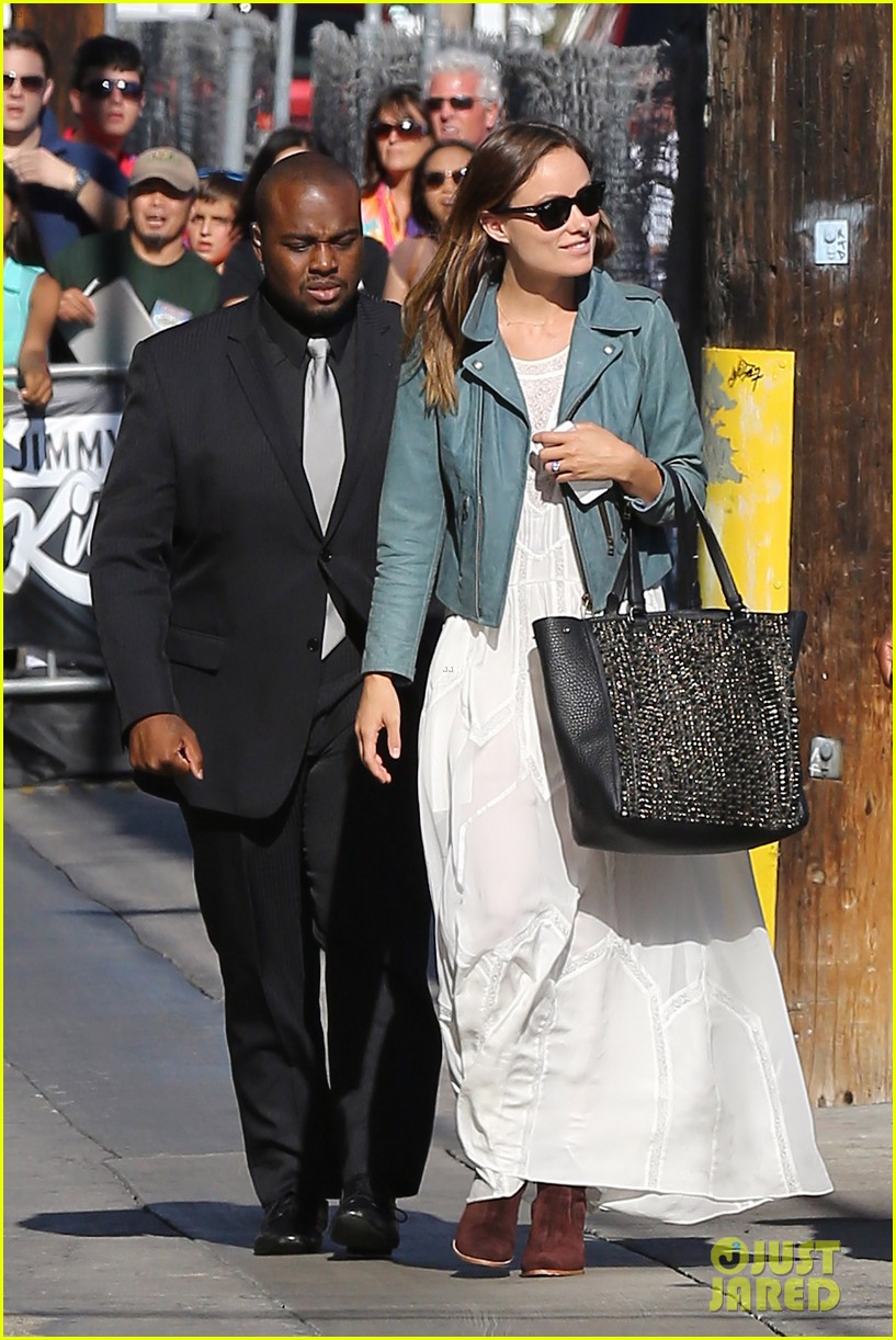 Olivia Wilde Supports Jason Sudeikis at 'Jimmy Kimmel Live' Photo