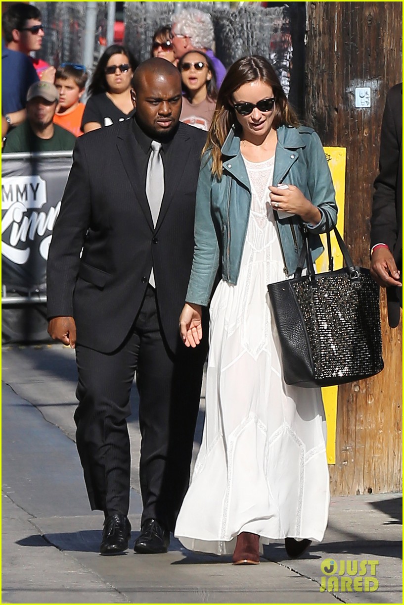 Olivia Wilde Supports Jason Sudeikis at 'Jimmy Kimmel Live' Photo