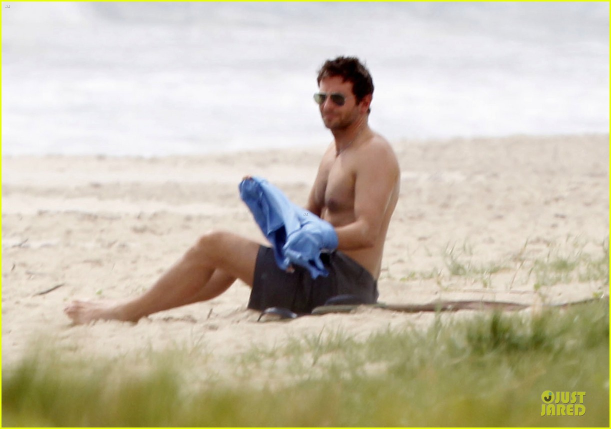 Full Sized Photo of bradley cooper shirtless relaxing beach stud in hawaii ...