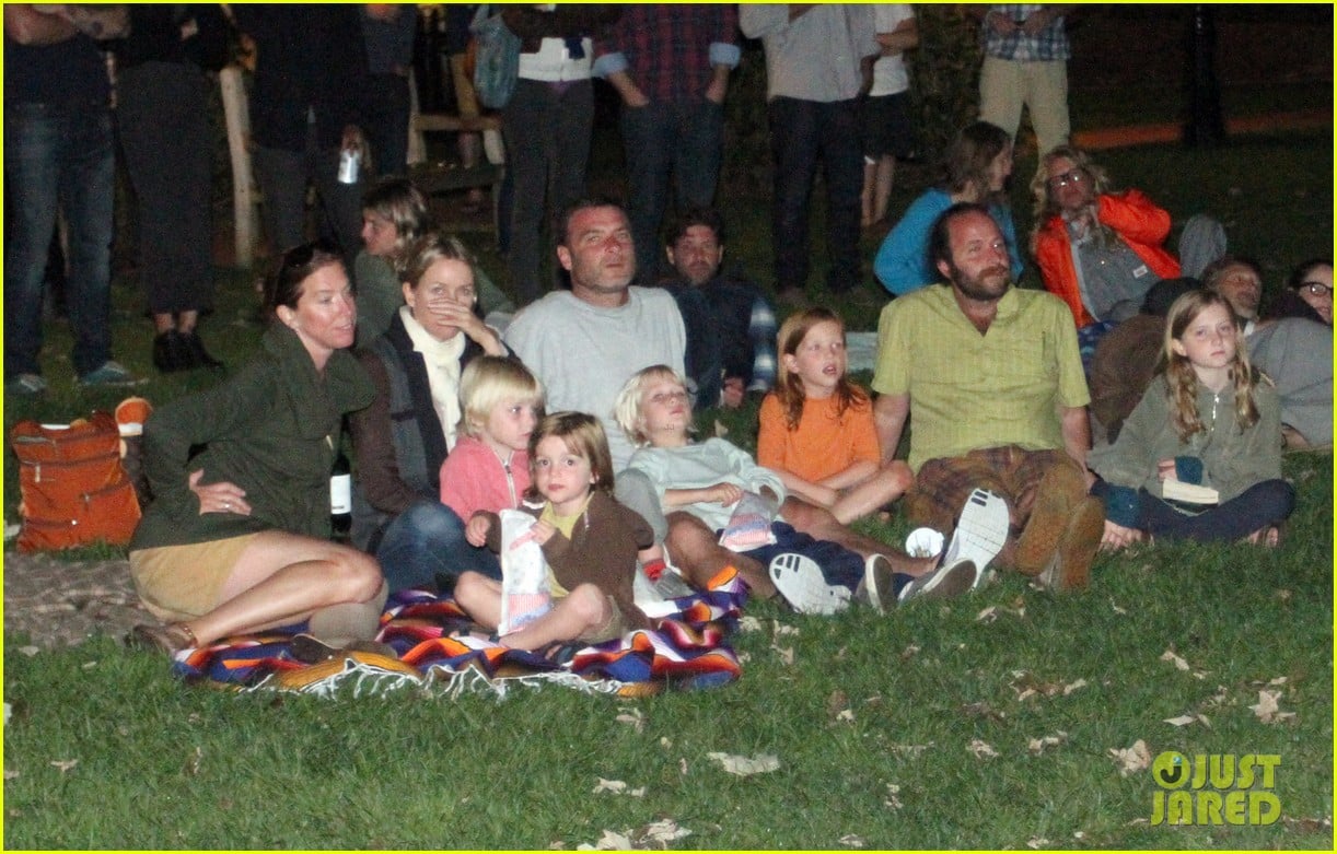 Naomi Watts & Liev Schreiber Hamptons Family Movie Night! Photo