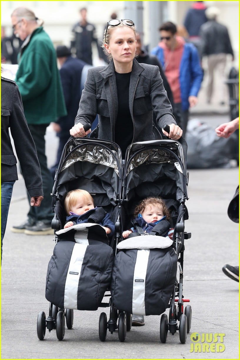 twins in stroller