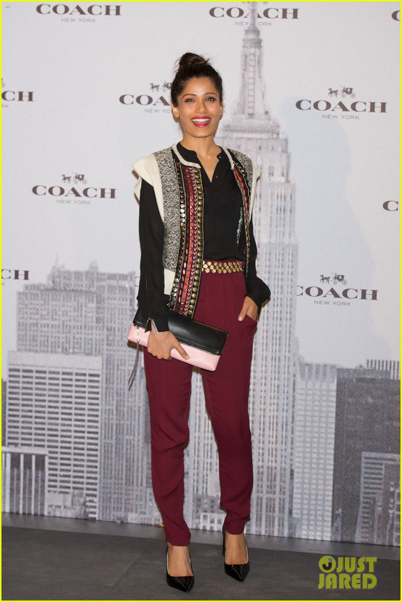 Freida Pinto: Coach Madrid Boutique Opening with Karlie Kloss!: Photo