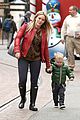 hilary duff santa claus visit with luca 19