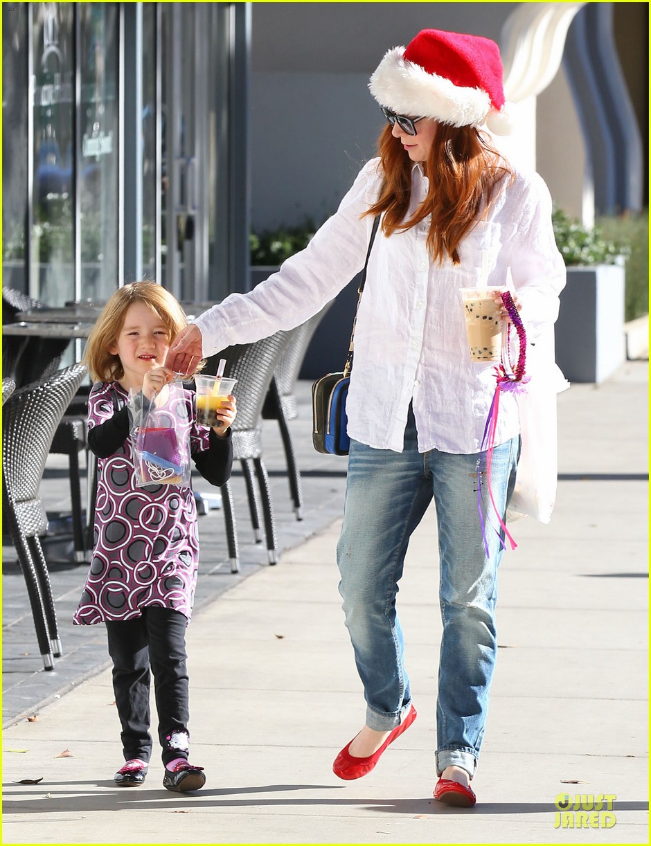 Alyson Hannigan Sports Santa Hat on Christmas Eve! Photo 3017365 Alexis Denisof, Alyson