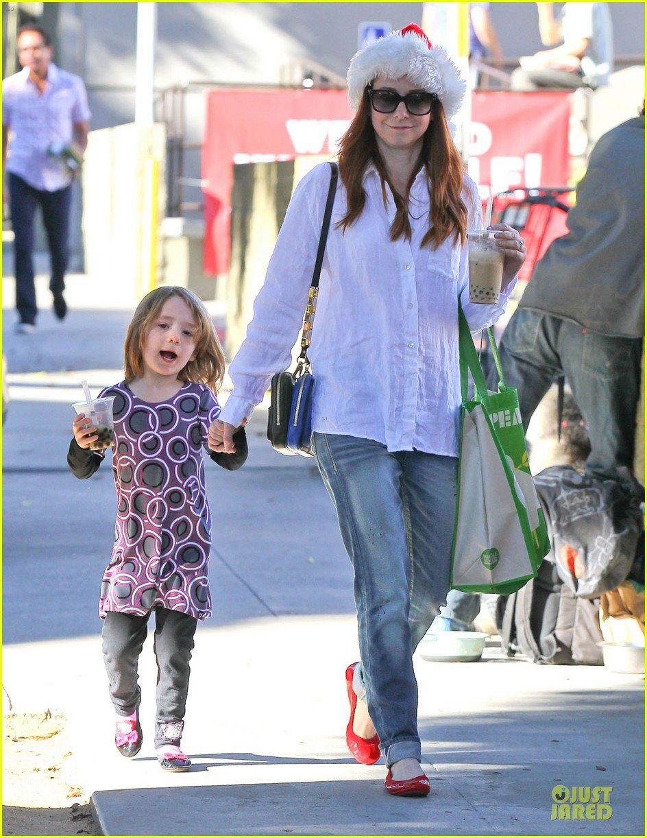 Photo alyson hannigan sports santa hat on christmas eve 20 Photo 3017375 Just Jared