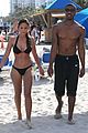 michael b jordan shirtless beach stroll with mystery girl 05