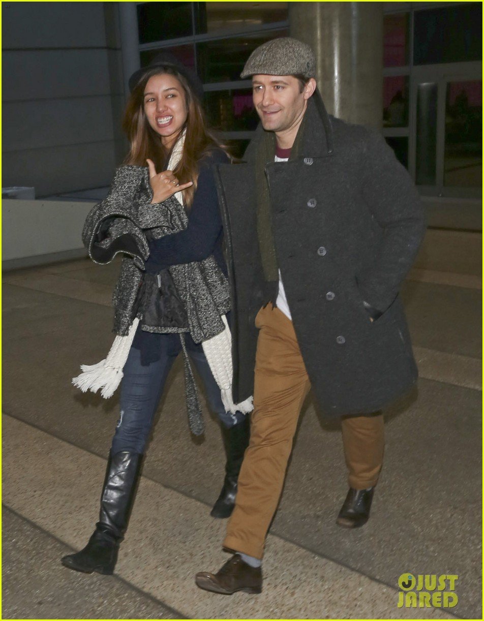 Matthew Morrison & Renee Puente LAX Landing with JC Chasez! Photo