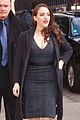 kat dennings bares cleavage for 2 broke girls promo tour 11