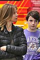 harrison ford calista flockhart lakers game with son liam 02