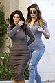 kim kardashian goes back to brunette hair steps out with sisters khloe kylie with new do 06