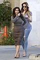 kim kardashian goes back to brunette hair steps out with sisters khloe kylie with new do 07