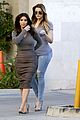 kim kardashian goes back to brunette hair steps out with sisters khloe kylie with new do 17