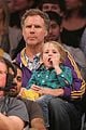 ellen pompeo will ferrell lakers courtside seats with the kids 01