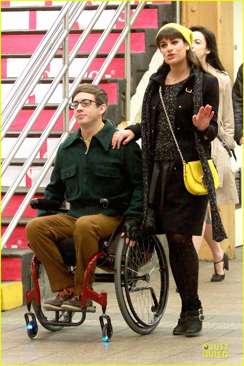 Lea Michele & Kevin McHale Take 'Glee' Underground in NYC! Photo