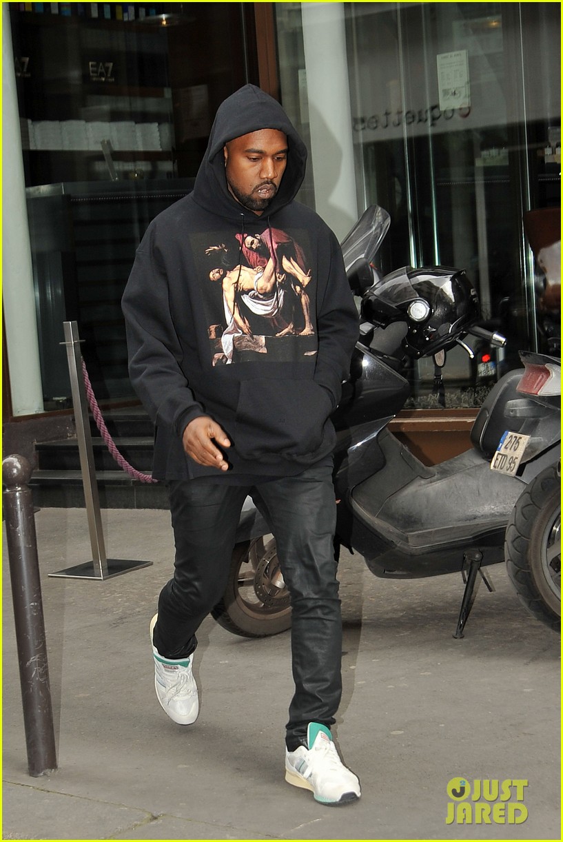 Photo: kim kardashian kanye west work out have lunch in paris 03