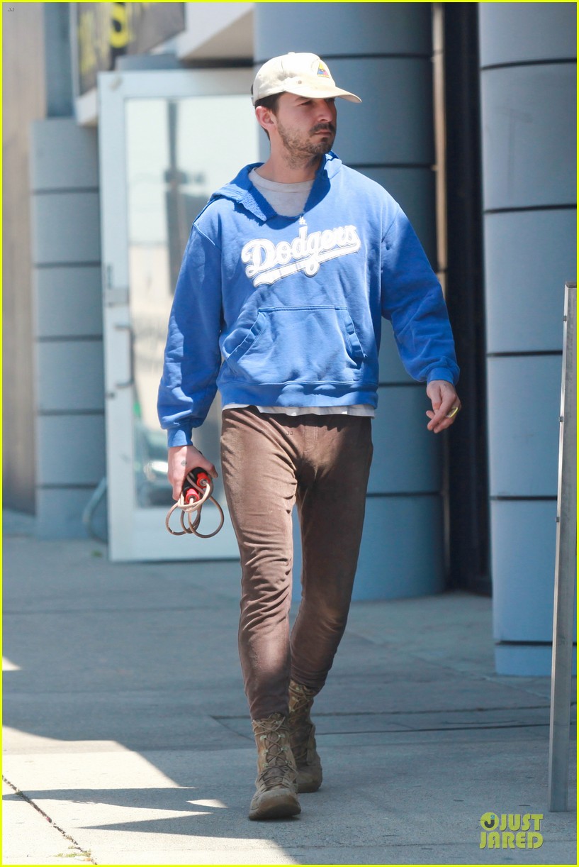 Shia LaBeouf Roots For L A Dodgers Before Their Giants Game : Photo