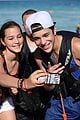 austin mahone shirtless beachside selfies with fans 09