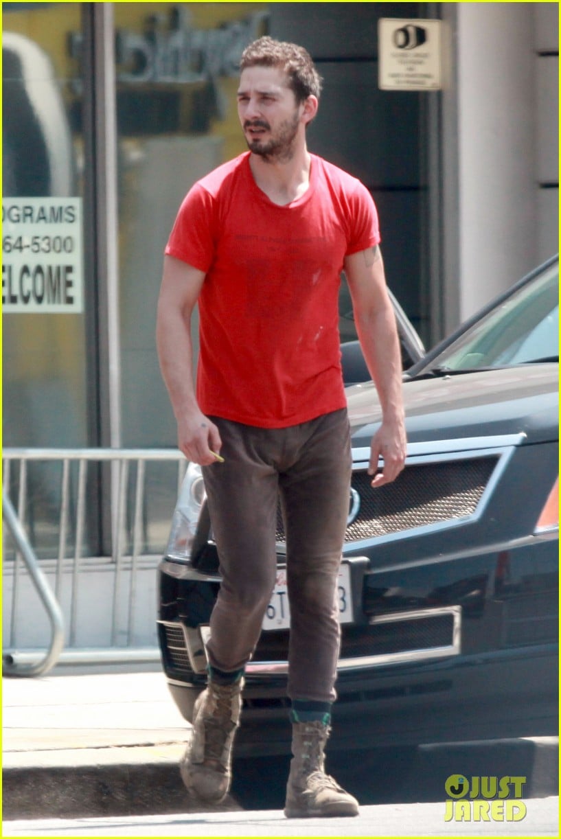 Shia LaBeouf Wears One of His Favorite Outfits for a Gym Workout Photo