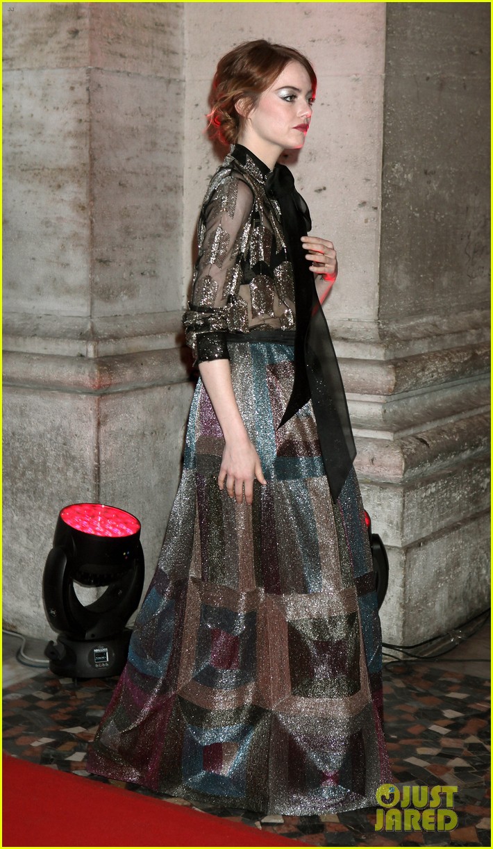 Emma Stone Makes Funny Pose at 'Spider Man 2' Rome Premiere with Andrew