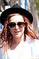 rumer willis unbuttoned shirt flies partially open in the wind 04