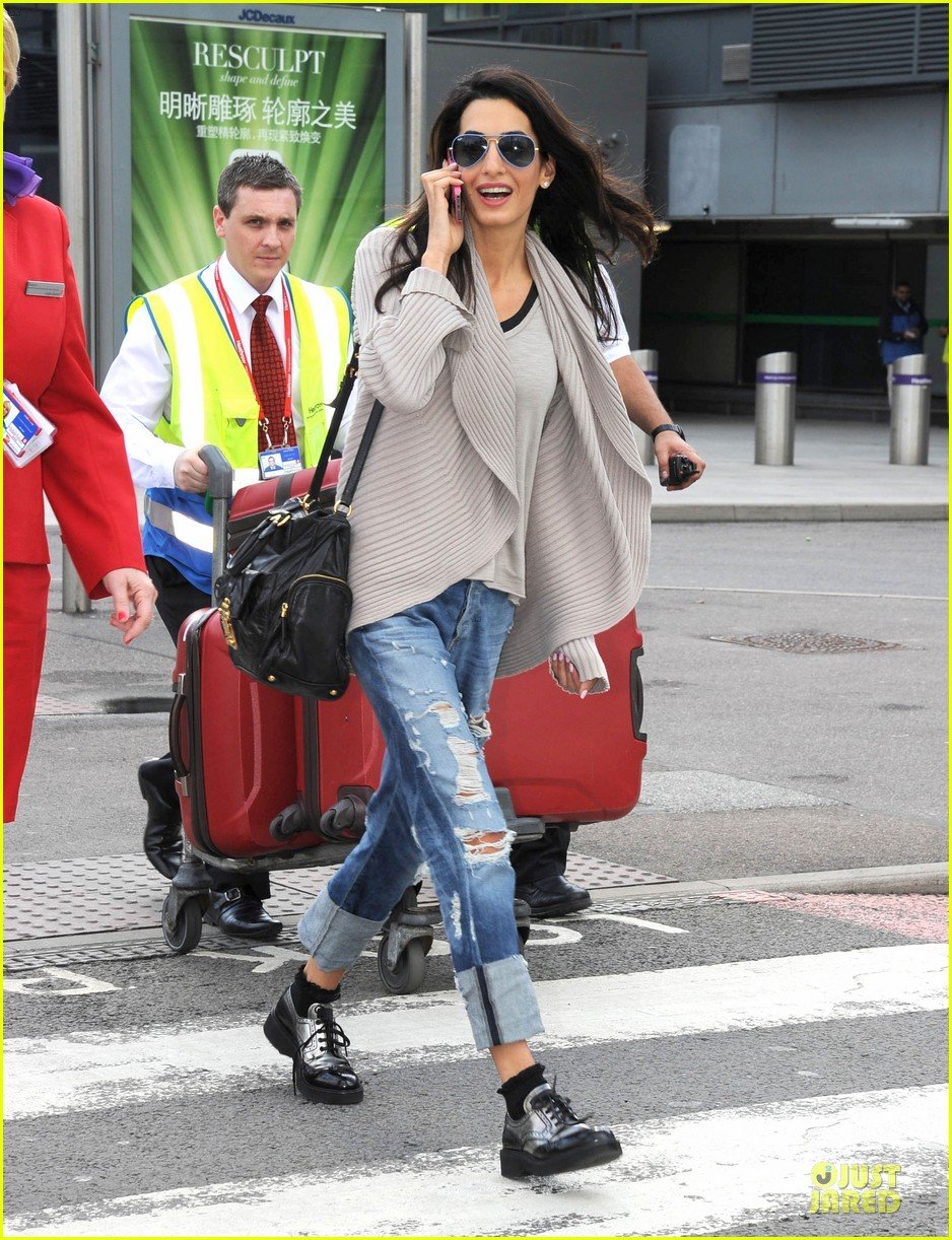 Clooney's Fiancee Amal Alamuddin Looks So Happy Flashing Engagement Ring! Photo 3112694