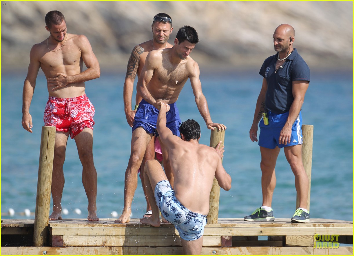 Novak Djokovic Enjoys Shirtless Vacation After French Open Defeat! 