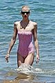 jaime king rocks hot pink one piece swimsuit shares adorable video 01