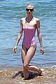 jaime king rocks hot pink one piece swimsuit shares adorable video 02