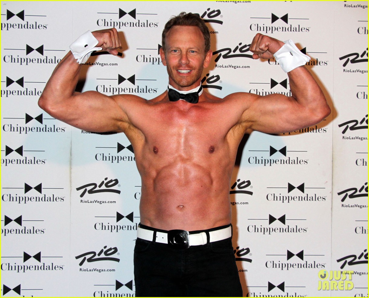 Ian Ziering Goes Shirtless at 50 for Chippendales Return! ian ziering shirt...