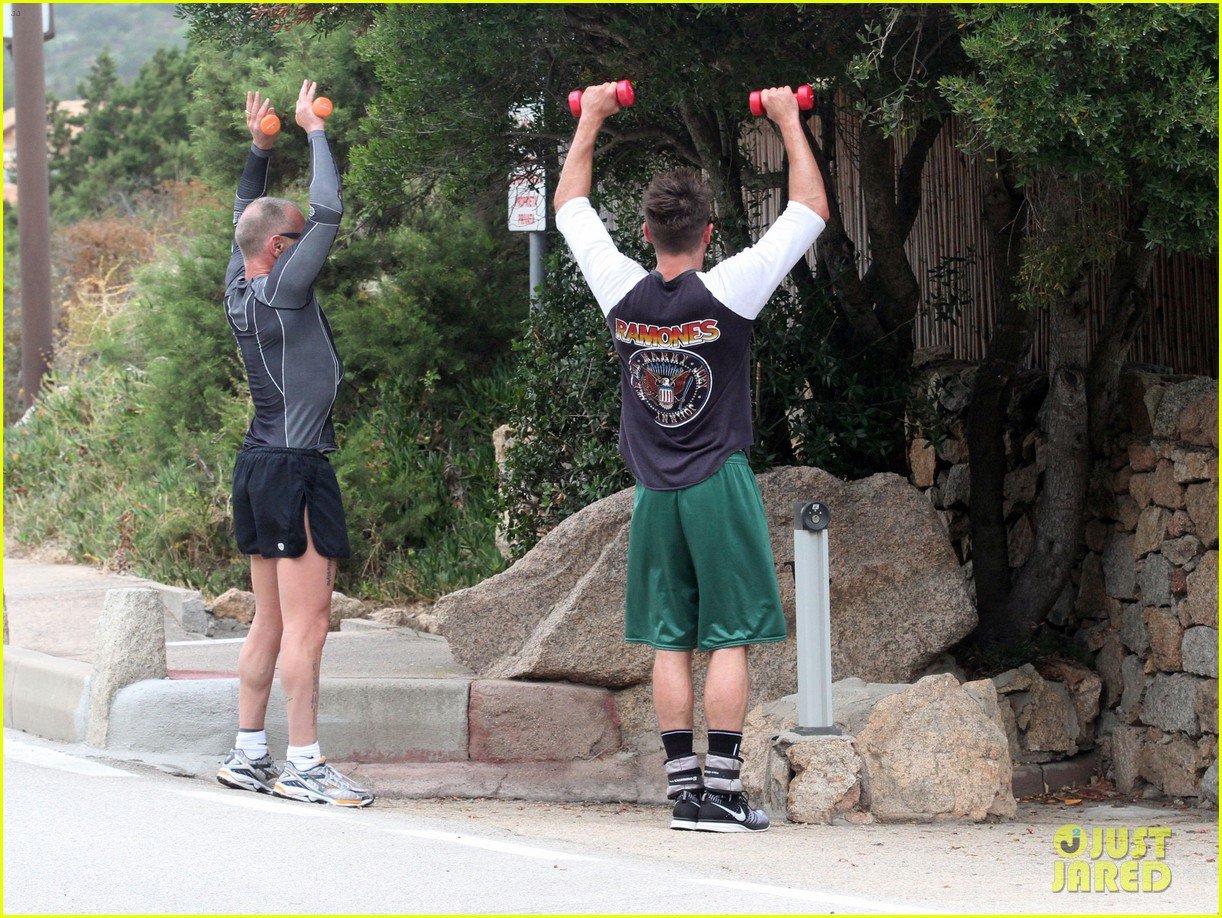 Zac Efron Works on His Fitness with Gianluca Vacchi in Sardinia! Photo