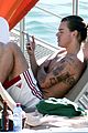 harry styles shirtless ponytail pool italy 03