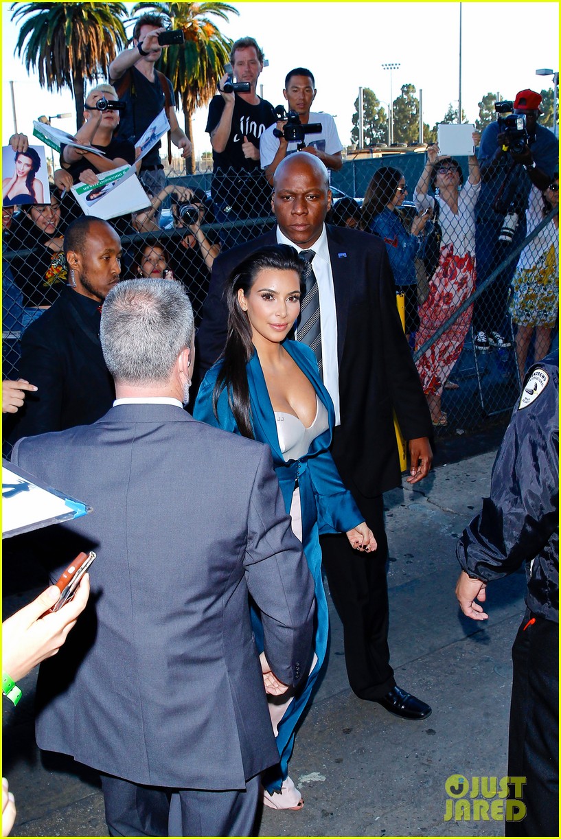 Kim Kardashian Competes in Diaper Changing Contest for 'Jimmy Kimmel Live' Watch the Video