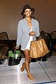 kat graham ice bucket lax arrival 01