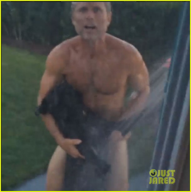 Patrick Schwarzenegger Scares Naked Uncle Anthony Shriver in an Outdoor Sho...