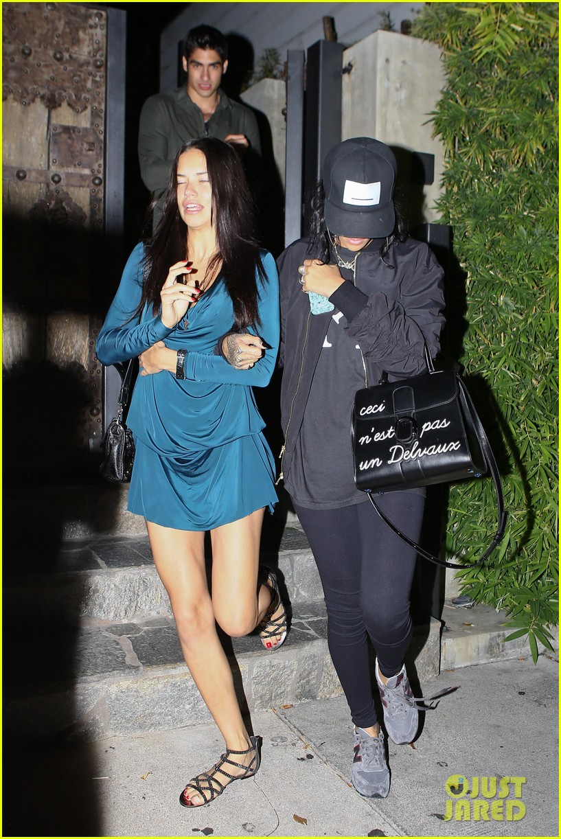Rihanna Has A Girls Night Out with Adriana Lima at KOI After Final