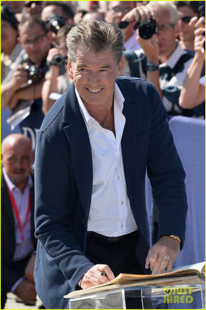 Pierce Brosnan & Olga Kurylenko Are Red Carpet Ready at 'November Man