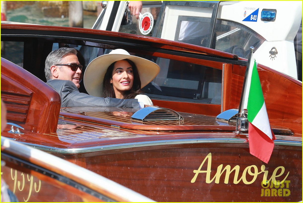 Clooney & Wife Amal Alamuddin End Wedding Weekend with Civil